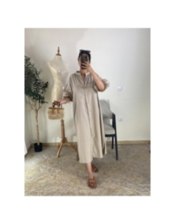 robe beige - décontracté | AK Fashion Shop
