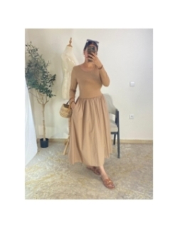 robe beige - décontracté | AK Fashion Shop