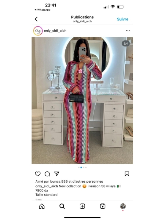 robe multicolore - bohème chic | AK Fashion Shop