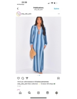 robe bleu - bohème chic | AK Fashion Shop