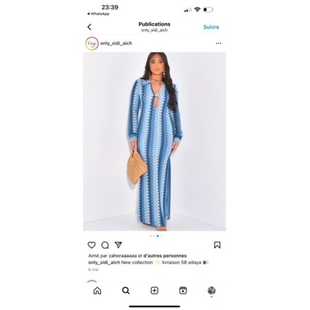 robe bleu - bohème chic | AK Fashion Shop