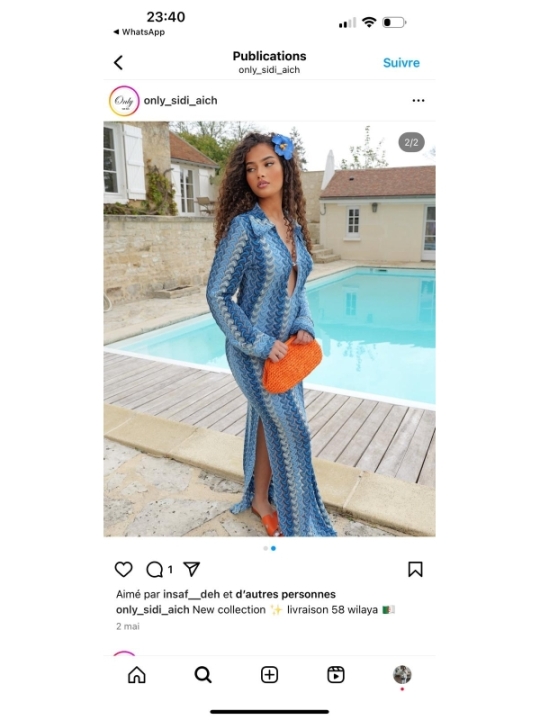 robe bleu - bohème chic | AK Fashion Shop