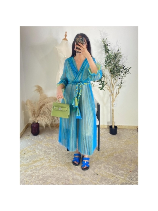 robe bleu - bohème chic | AK Fashion Shop