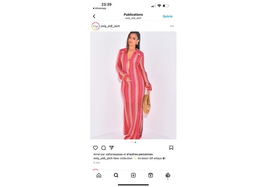 Robe longue Rose et rouge - Chic décontracté | AK Fashion Shop