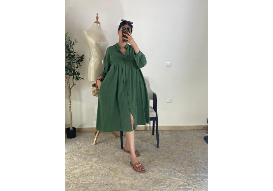 robe vert foncé - décontracté chic | AK Fashion Shop