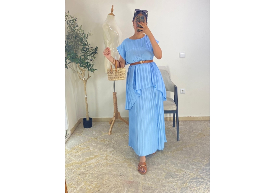 Robe Bleu clair - Chic décontracté | AK Fashion Shop