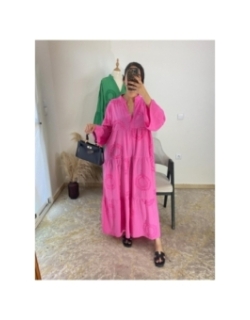 robe rose fuchsia - décontracté chic | AK Fashion Shop