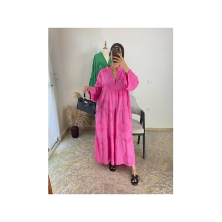 robe rose fuchsia - décontracté chic | AK Fashion Shop