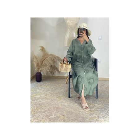 Robe vert kaki - décontracté | AK Fashion Shop