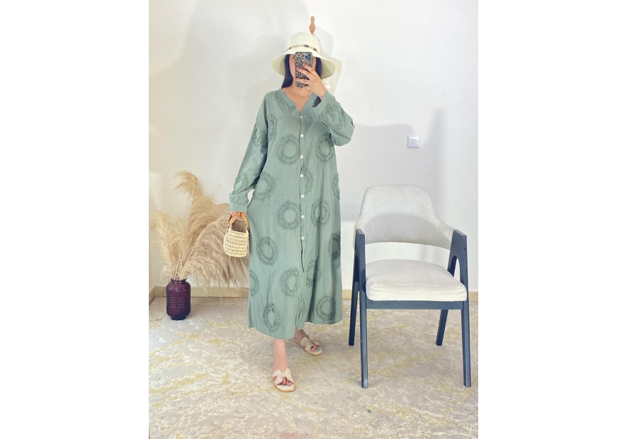 Robe Vert sauge - Bohème décontracté | AK Fashion Shop