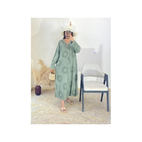 Robe Vert sauge - Bohème décontracté | AK Fashion Shop