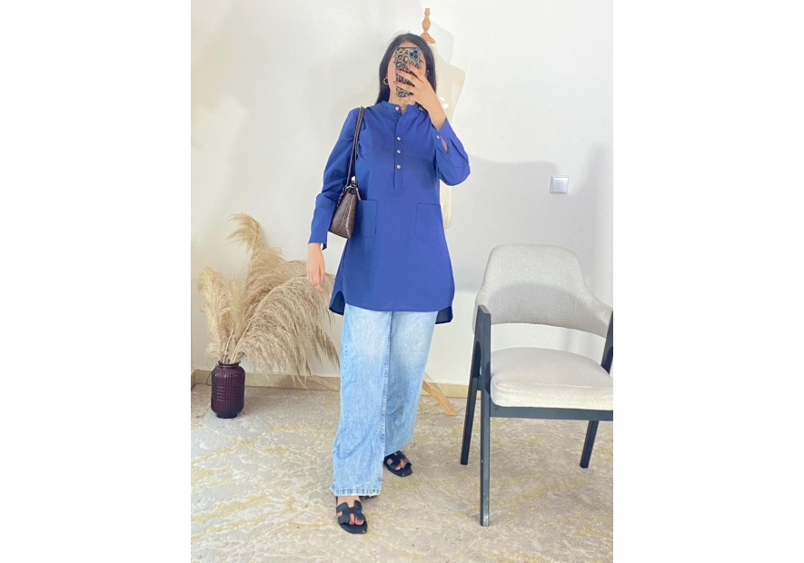 Tunique Bleu roi - Casual chic | AK Fashion Shop