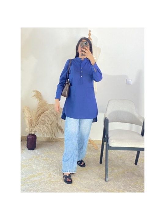 Tunique Bleu roi - Casual chic | AK Fashion Shop