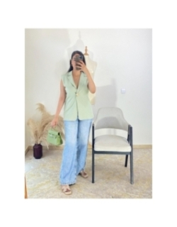 Veste sans manches Vert menthe - Élégant | AK Fashion Shop