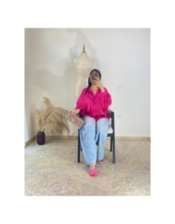 chemise fuchsia - casual chic | AK Fashion Shop