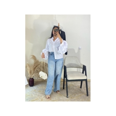 chemise blanc - chic, élégant, décontracté, romantique