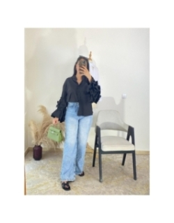 chemise noir - décontracté chic | AK Fashion Shop