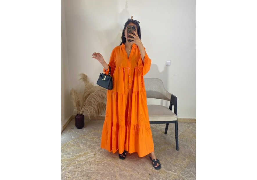 Robe Orange vif - Casual | AK Fashion Shop