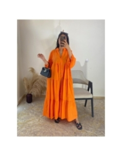 Robe Orange vif - Casual | AK Fashion Shop