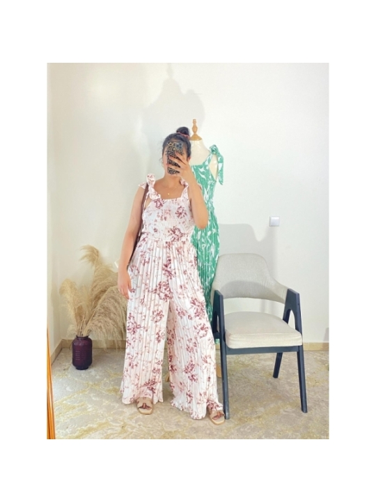 Combinaison-pantalon Blanc cassé - Décontracté, estival, bohème