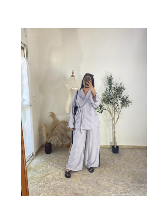 ensemble (pantalon et top) lavande - décontracté chic