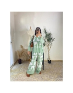 ensemble blanc et vert clair - casual chic | AK Fashion Shop