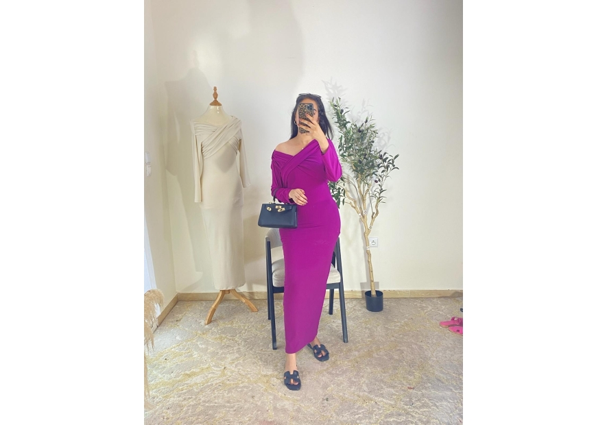 robe magenta - élégant | AK Fashion Shop