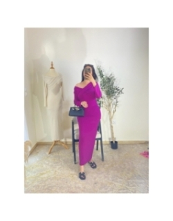 robe magenta - élégant | AK Fashion Shop