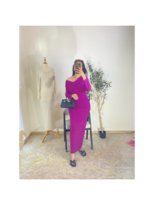 robe magenta - élégant | AK Fashion Shop