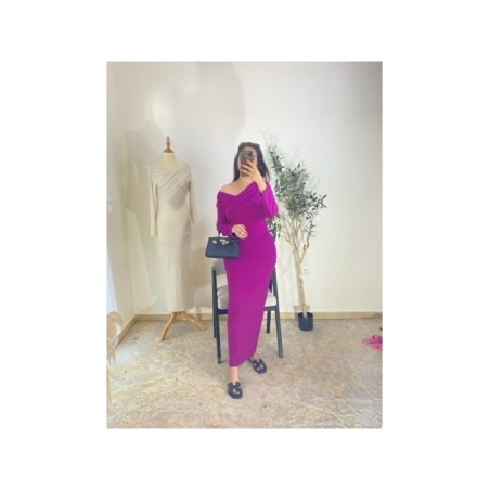 robe magenta - élégant | AK Fashion Shop