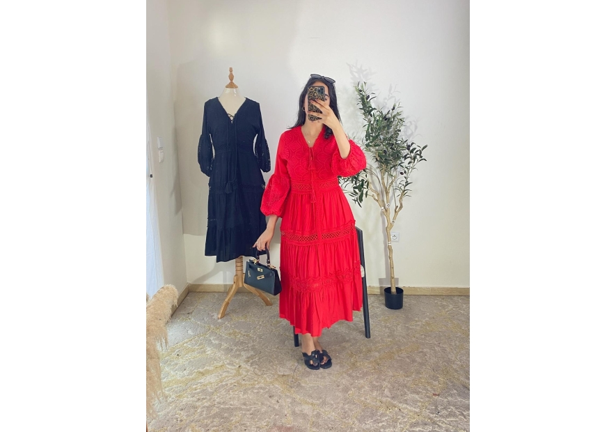 robe rouge - bohème-chic | AK Fashion Shop