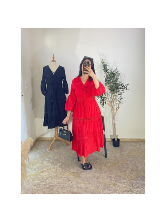 robe rouge - bohème-chic | AK Fashion Shop