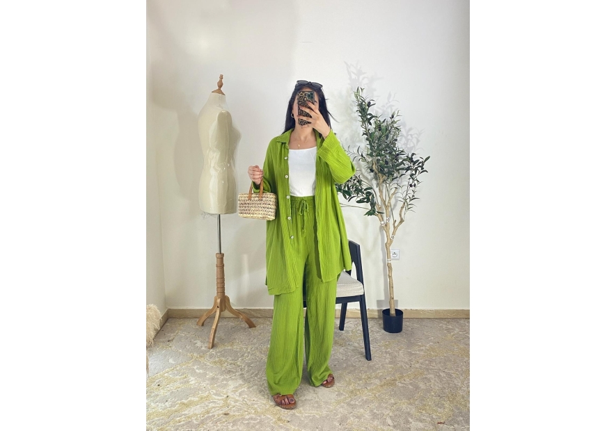 Ensemble Vert citron - Casual chic et décontracté