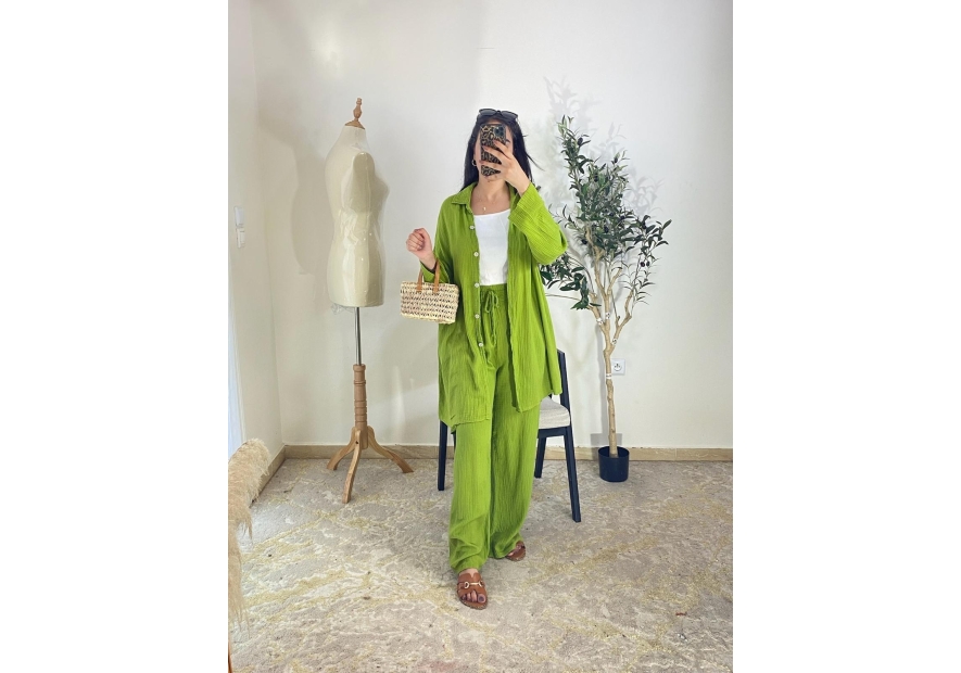Ensemble coordonné Vert lime - Casual, décontracté, estival