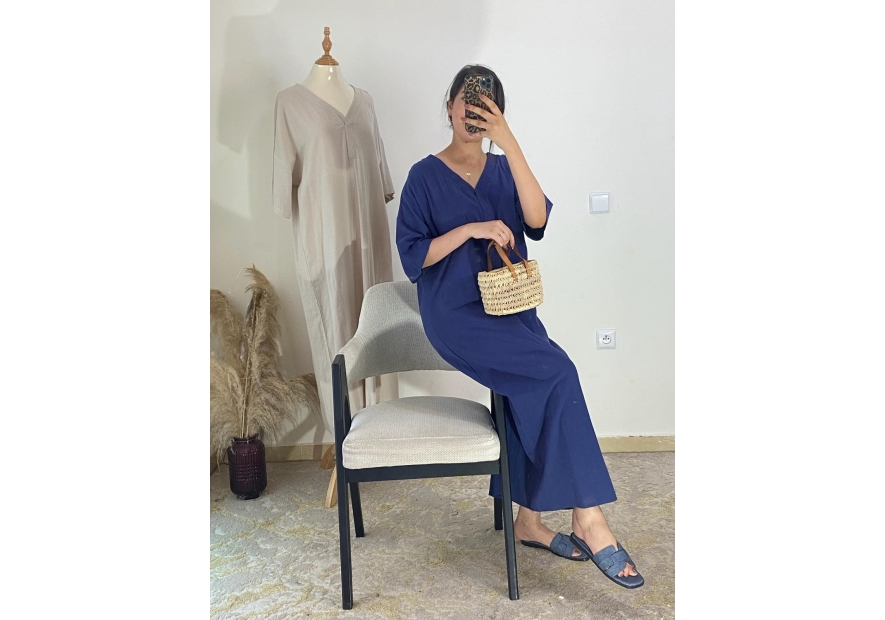 Robe Bleu marine - Casual chic | AK Fashion Shop