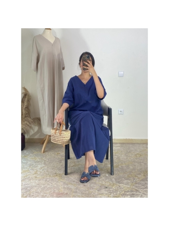 Robe Bleu marine - Casual chic | AK Fashion Shop