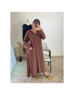 robe marron - décontracté | AK Fashion Shop