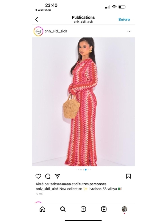 Robe longue Rose - Chic décontracté | AK Fashion Shop