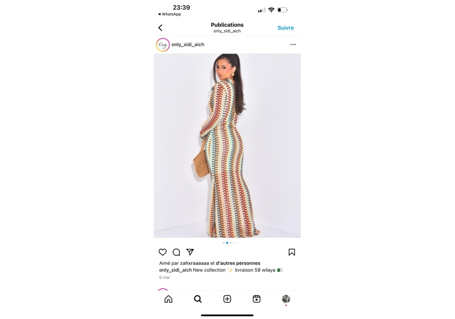 robe multicolore (beige, bleu clair, marron) - bohème, chic dé...