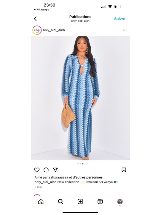 Robe Bleu - Élégant, bohème, chic décontracté | AK Fashion Shop