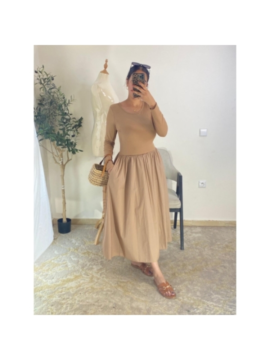 Robe Camel - Casual chic | AK Fashion Shop