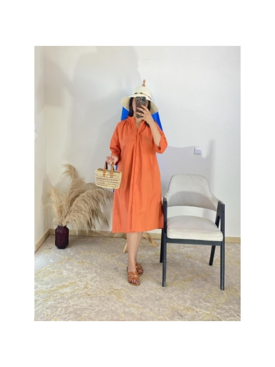 Robe chemise Orange - Casual | AK Fashion Shop