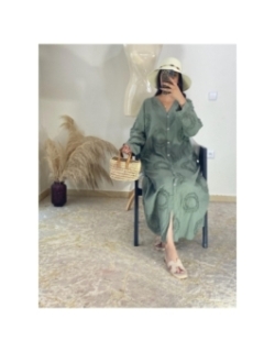 robe vert kaki - bohème chic | AK Fashion Shop