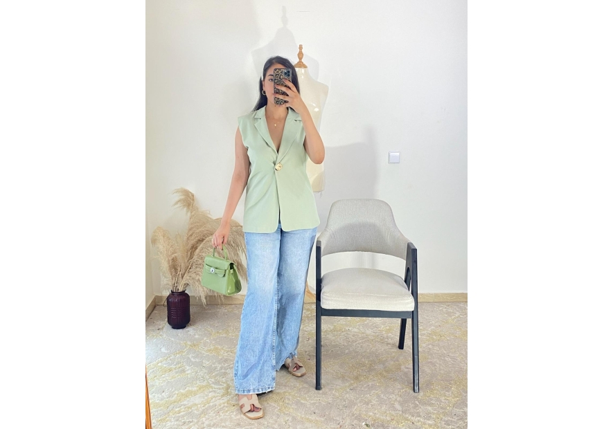 Veste vert menthe - décontracté-chic | AK Fashion Shop