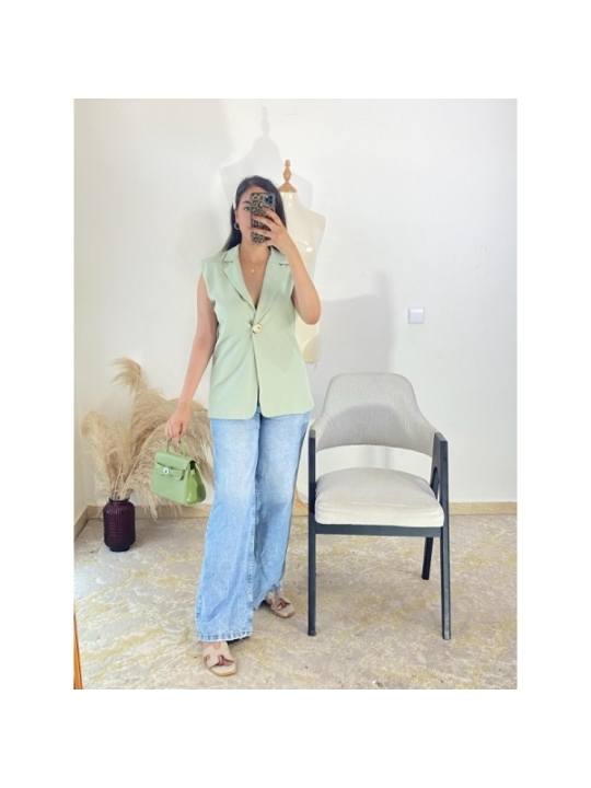 Veste vert menthe - décontracté-chic | AK Fashion Shop