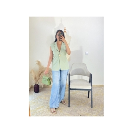 Veste vert menthe - décontracté-chic | AK Fashion Shop