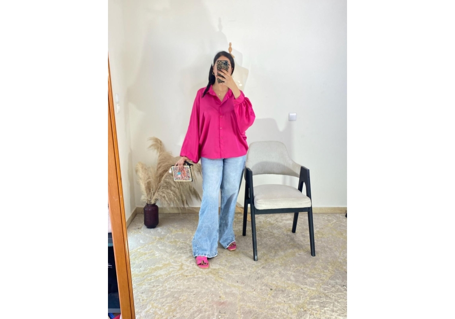 chemise rose fuchsia - décontracté chic | AK Fashion Shop