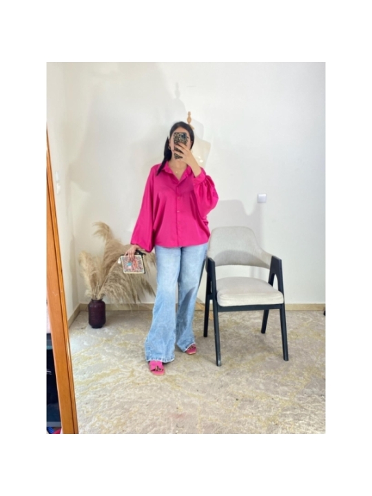 chemise rose fuchsia - décontracté chic | AK Fashion Shop