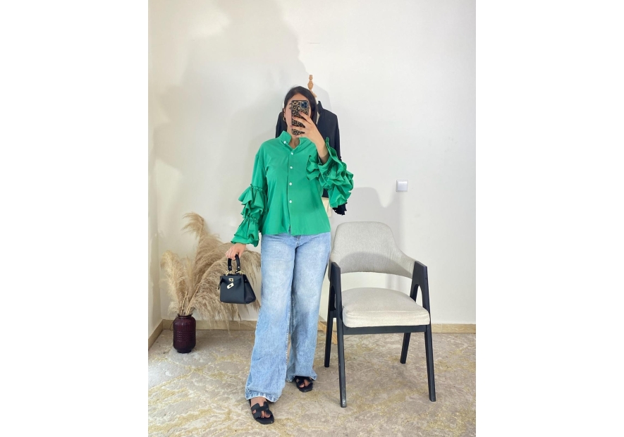 chemise vert - chic décontracté | AK Fashion Shop