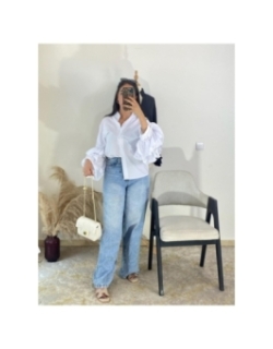Chemise blanc - chic décontracté | AK Fashion Shop